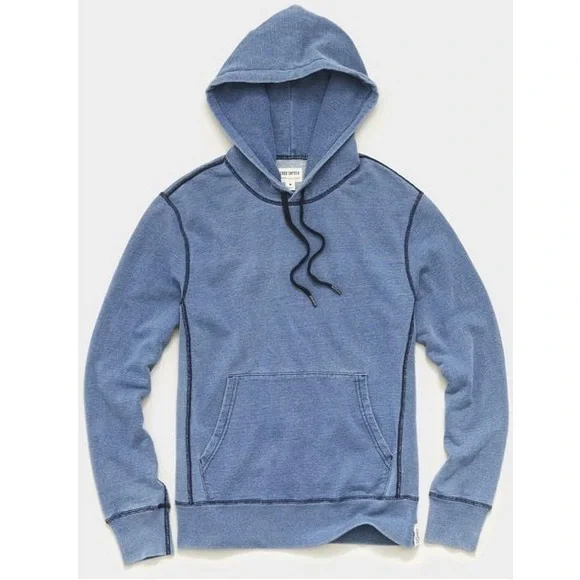 Todd Snyder Japanese Indigo Hoodie Small Light Indigo Blue Denim - Picture 1 of 5